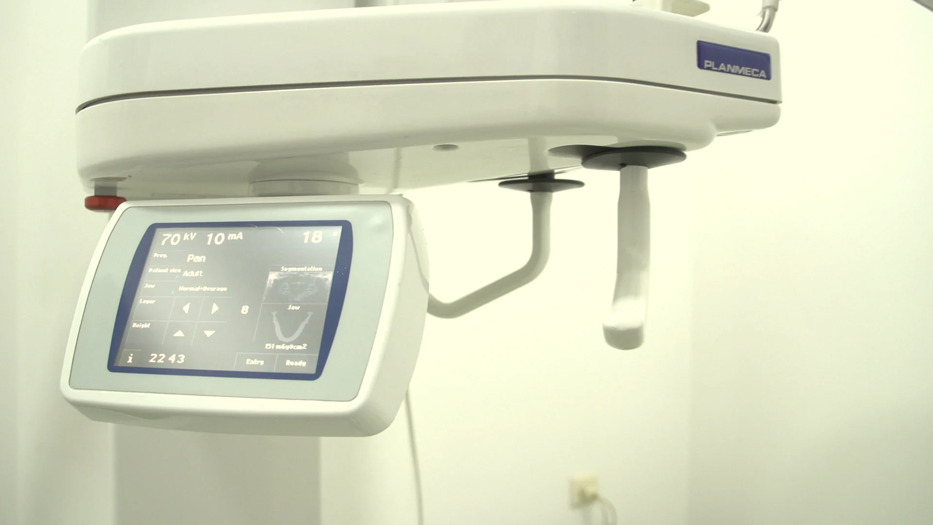 Panoramic dental X-ray unit control panel